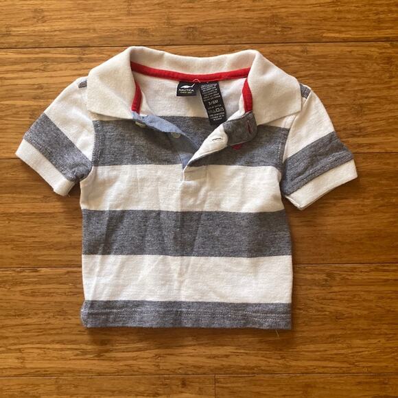Nautica Striped Baby Boy Polo Shirt, Size 3-6 Months - Picture 1 of 6